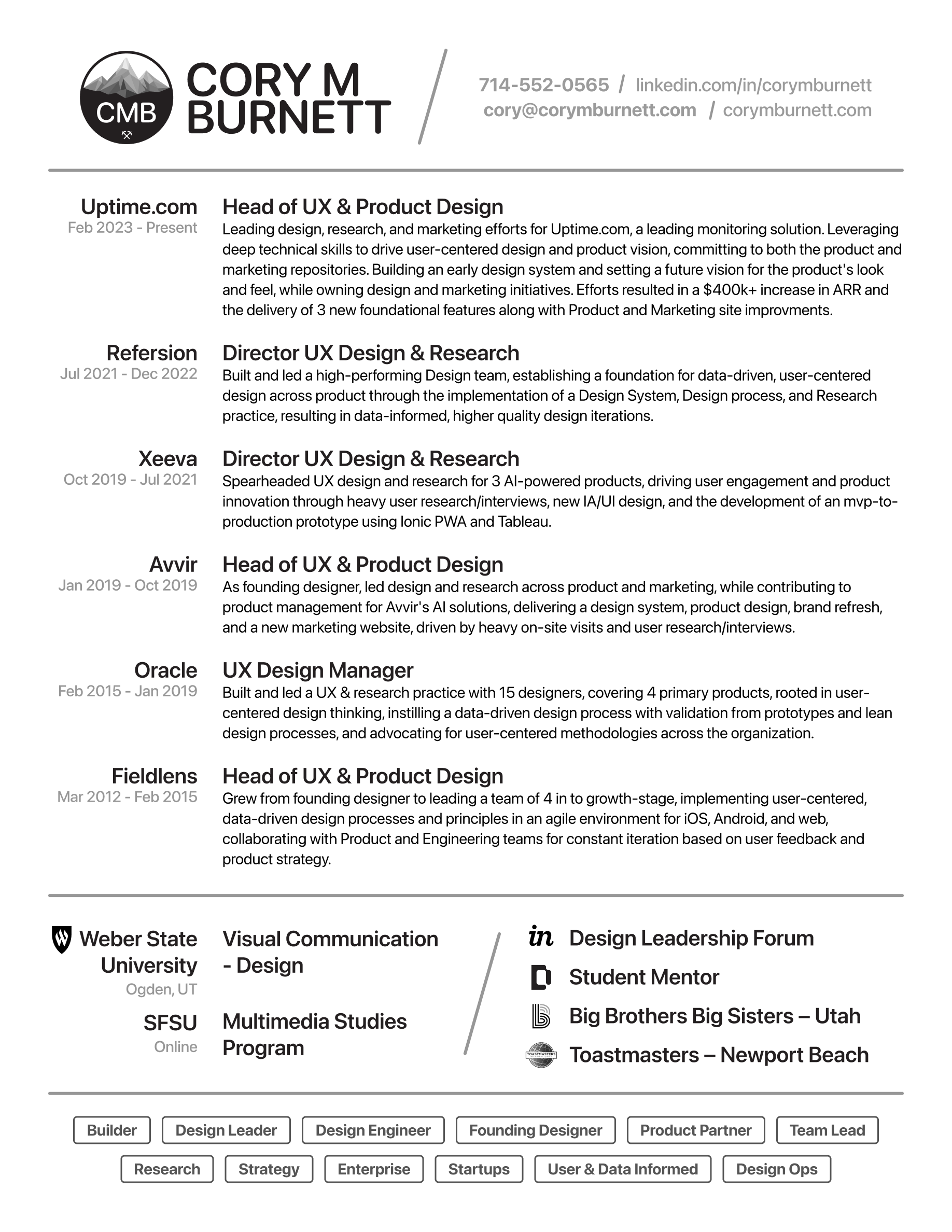 CMB Resume